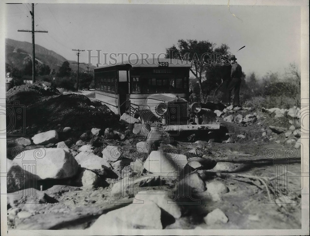 1934 Press Photo Los Angeles California Area Flooded - Historic Images