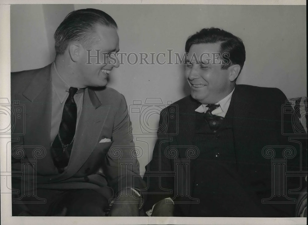 1940 Press Photo Elliott Roosevelt with Wendell Willkie - Historic Images