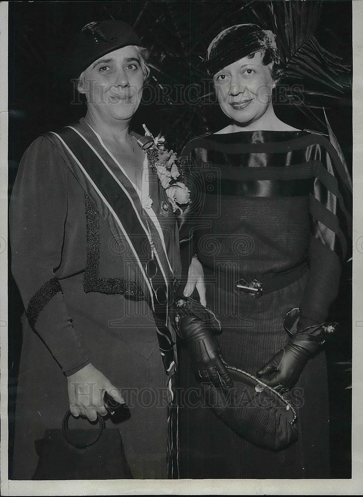 1933 Mrs William Biester Jr &amp; Mrs S Alford Blackburn, Legion Aux. - Historic Images