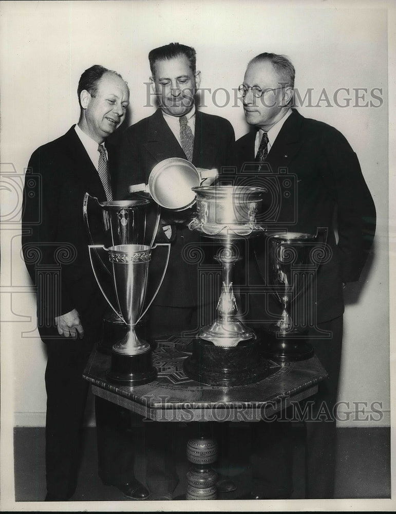 1938 Press Photo Dr. Albert Soiland, Ellis Taylor and Milton Hesselberger - Historic Images