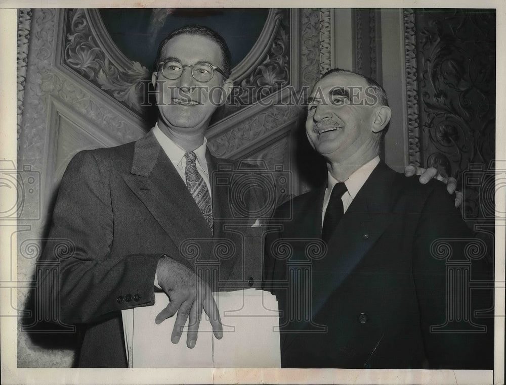 1954 Senator Estes Kefauver &amp; Senator Wayne Morse In Washington - Historic Images