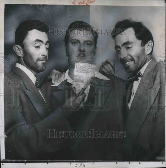 1954 Press Photo George and Charles Finn Hunger Striking - Historic Images