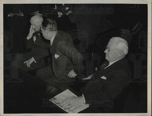 1936 Press Photo Nord, Mulligan and W. Kitterick at trial - Historic Images