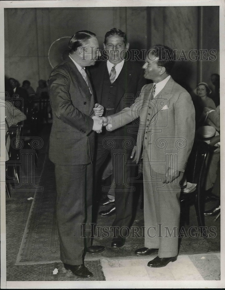 1933 Press Photo Sen. Robert Reynolds, Ferdinand Pecora, Senate Banking Counsel - Historic Images