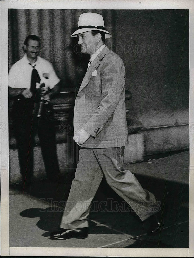 1938 Press Photo Justice Ferninand Pecora Leaving supreme Court - neb12976 - Historic Images