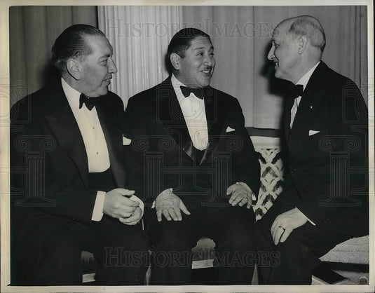 1943 Press Photo NYC, Pan Amer. Soc. F Hasler, Bolivia's T Elio, E Penranda-Historic Images