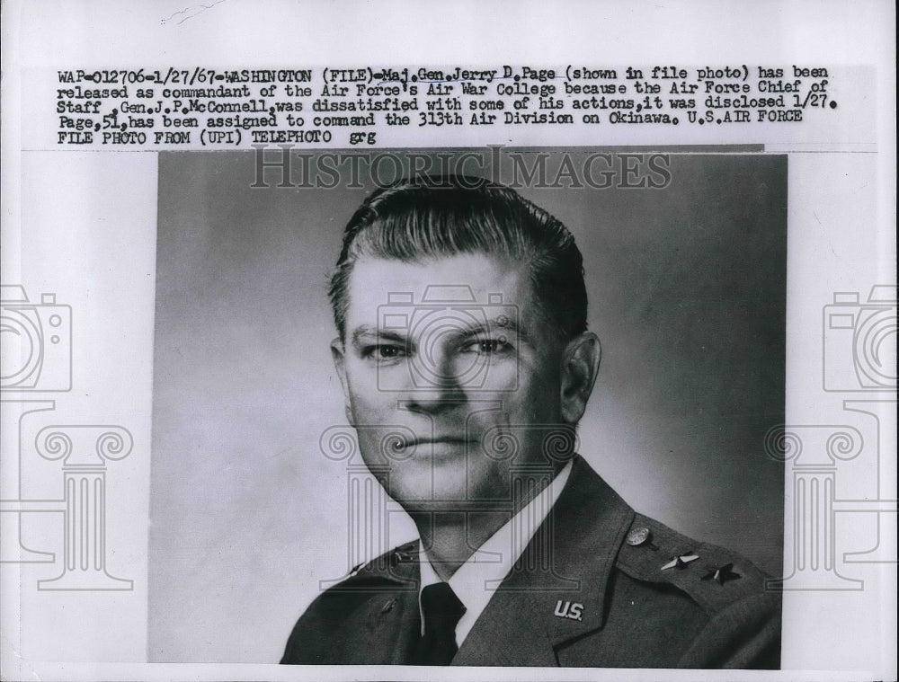 1967 Major General Gerry D. Page - Historic Images