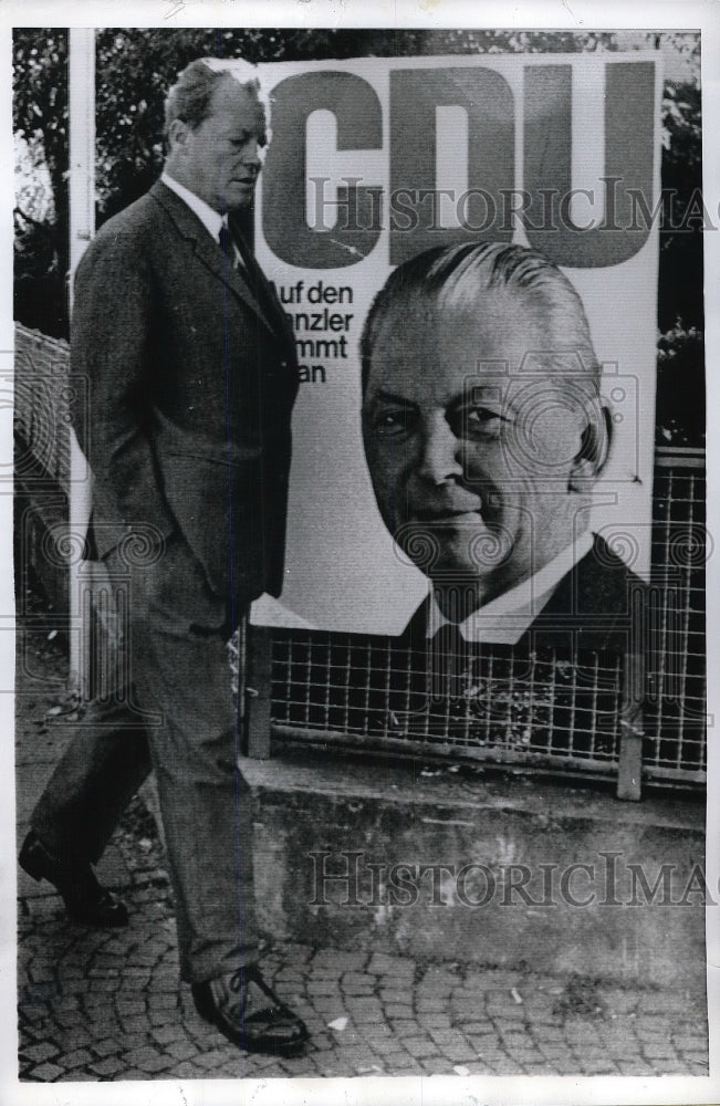 1969 Press Photo West German Foreign Minister Willy Brandy - Historic Images