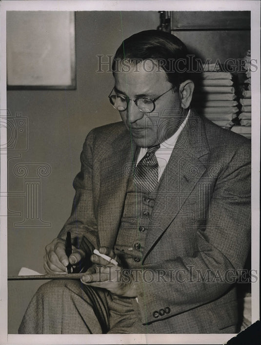 1936 Press Photo Max Zaritsky, President of the United Hatters-Historic Images