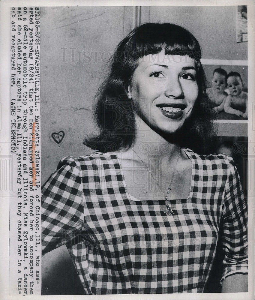 1959 Press Photo Harriette Zylowski, Dancer Who Claimed She Was Kidnapped - Historic Images