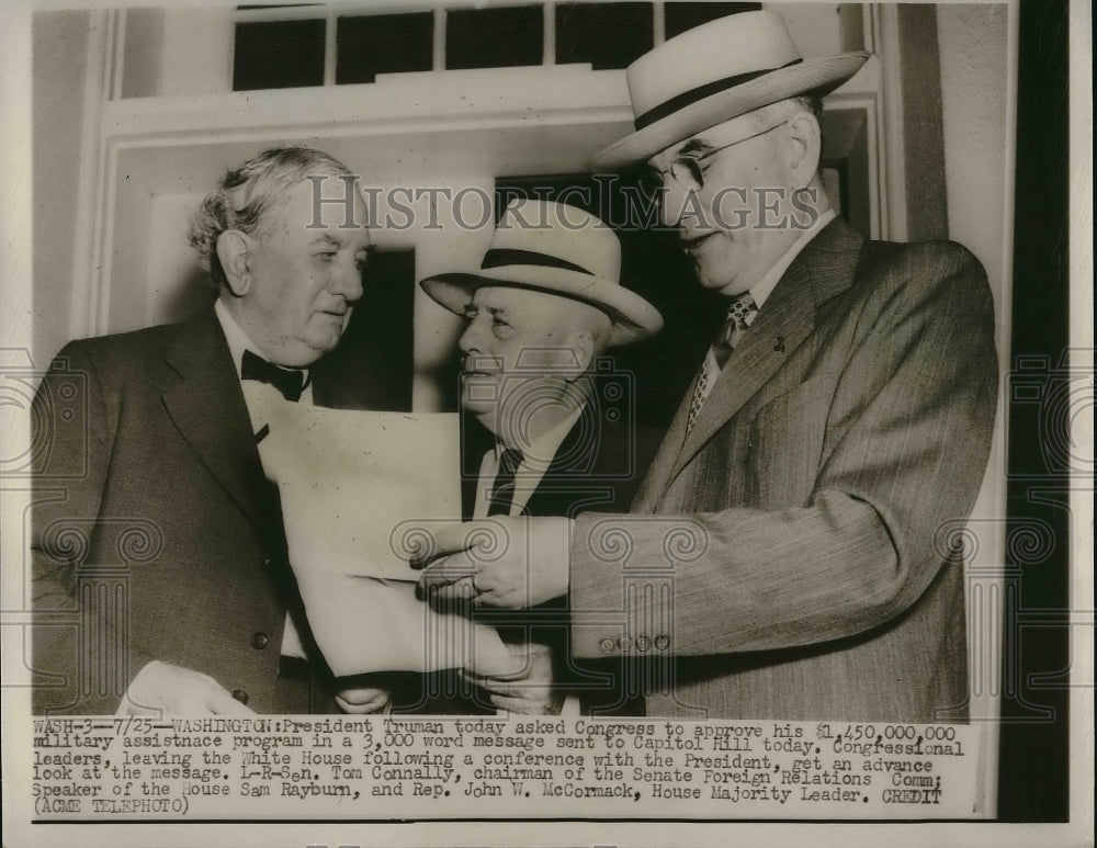 1949 Press Photo President Truman speaks to congress - Historic Images