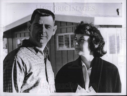 1962 Colorado Springs USAF Capt Wm Teinting, astronaut & his wife - Historic Images