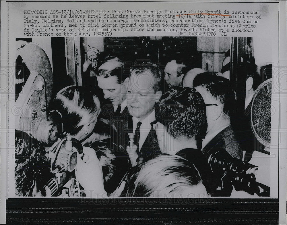 1967 West German Foreign Minister Willy Brandt  - Historic Images