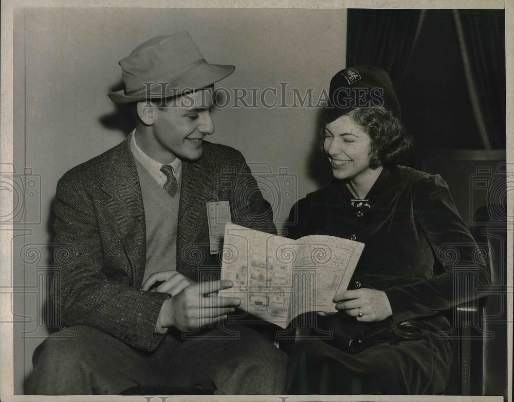 1939 Press Photo Jack Zimam Betty Reiner High Mount Vernon, NY - Historic Images