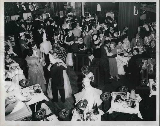 1955 Group of People Dancing at New Year's Party - Historic Images