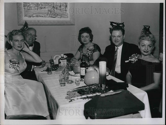 1959 Press Photo New Year's Eve, Mr. & Mrs. Al Price, Mr. & Mrs. Jack MacDonald - Historic Images
