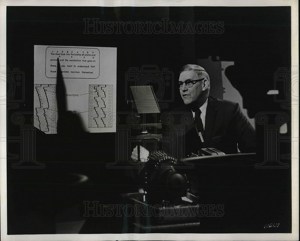 1960 Dr. James I. Brown during video taping at KTCA - Historic Images