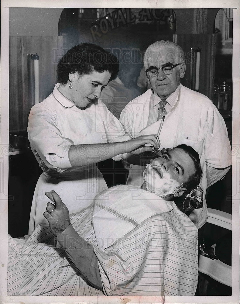 1953 Press Photo Marge Rowell, 25, fellow-student Mike Billow, Guy Shafer-Historic Images