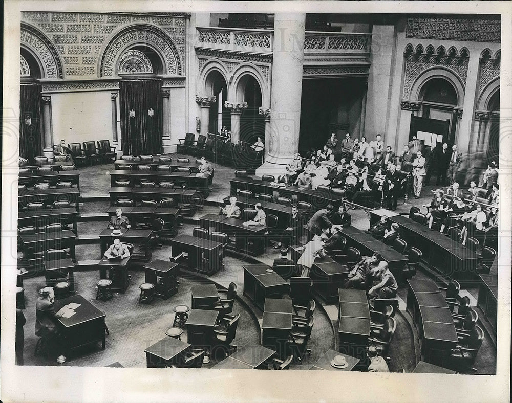 1939 Press Photo Vacant seats at Special Session of New York Legislature - Historic Images