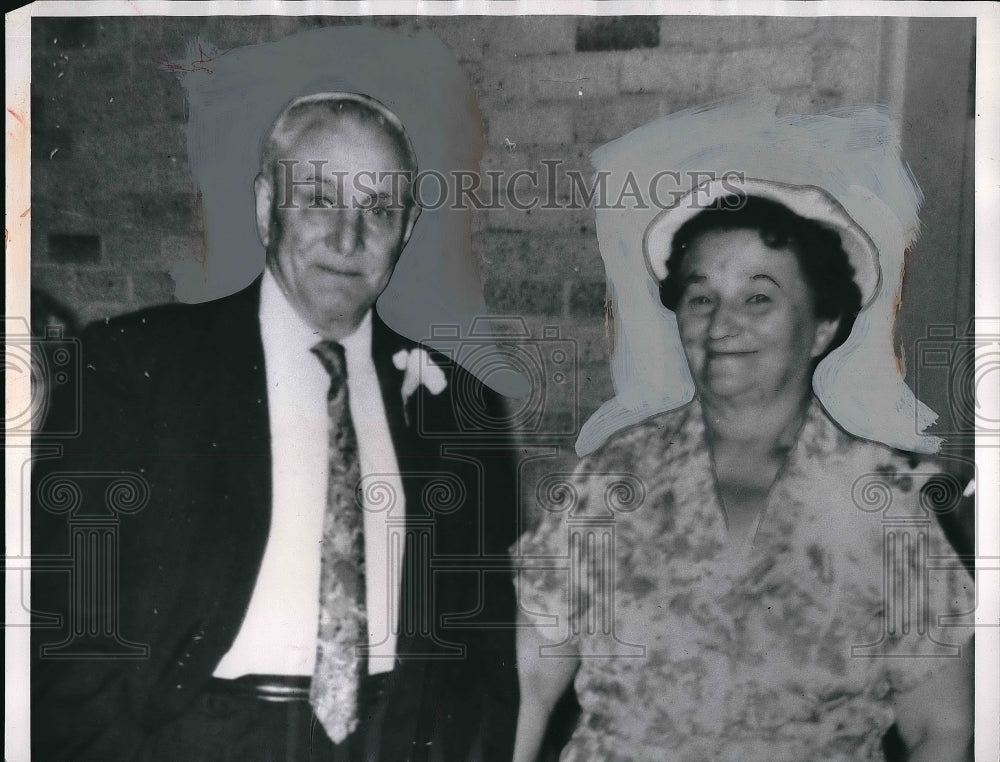 1962 Press Photo Mr &amp; Mrs John Ziats Celebrate Golden Wedding Anniversary - Historic Images