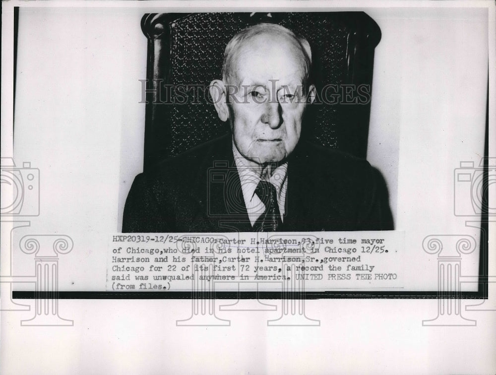 1954 Carter H. Harrison Mayor Chicago death - Historic Images