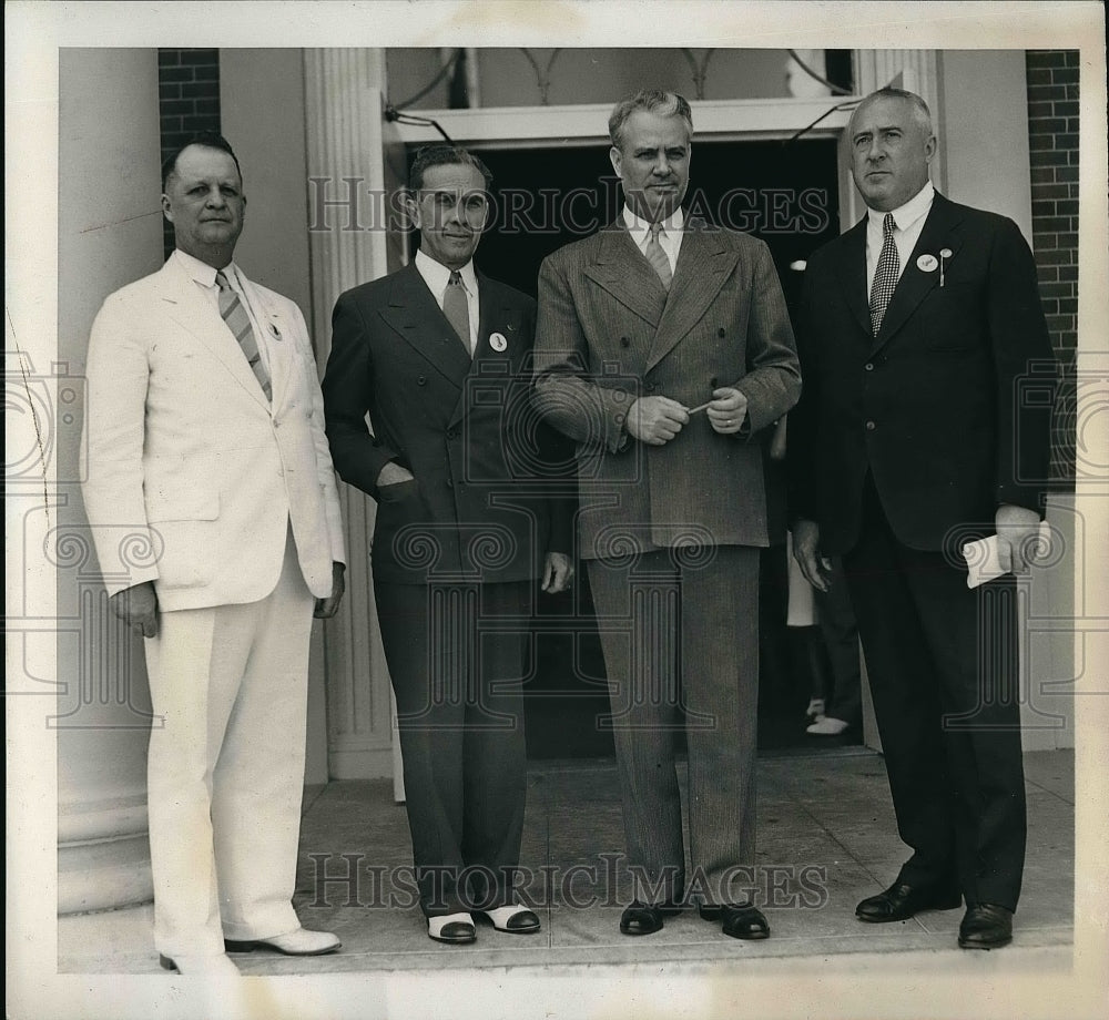 1939 Press Photo Arthur Hamilton, Lieut. Gov. Paul Herbert, Gov. John Bricker - Historic Images
