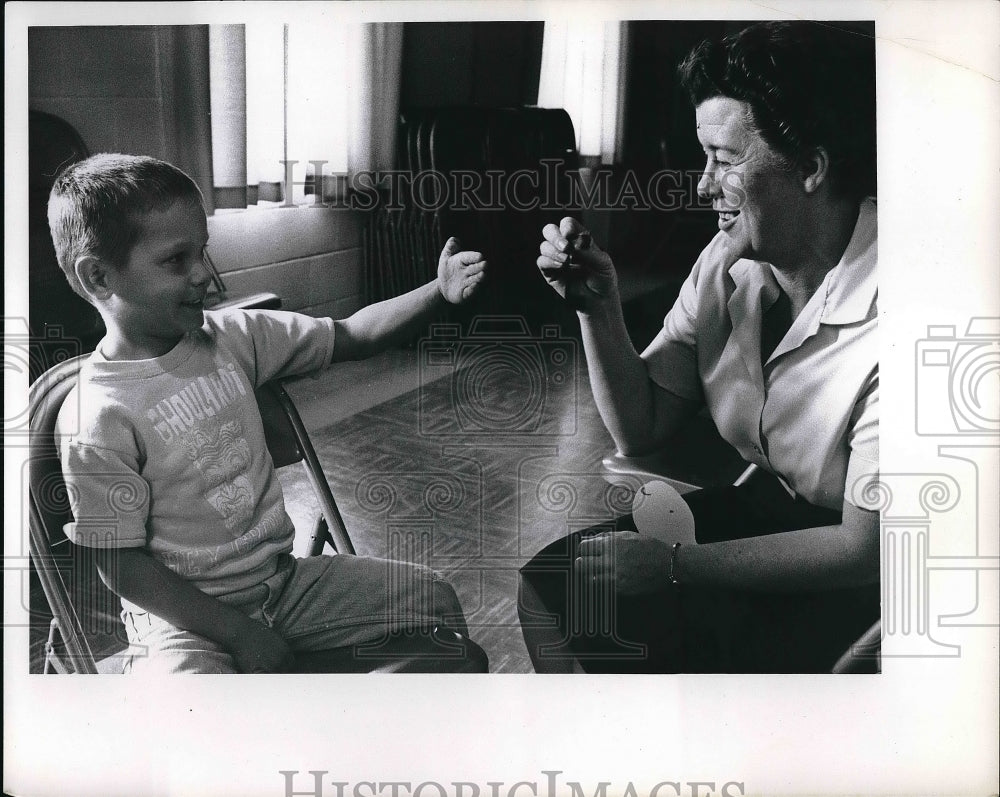 1967 Ricky Cola, mentor, and Mrs. William Nisbet, volunteer - Historic Images