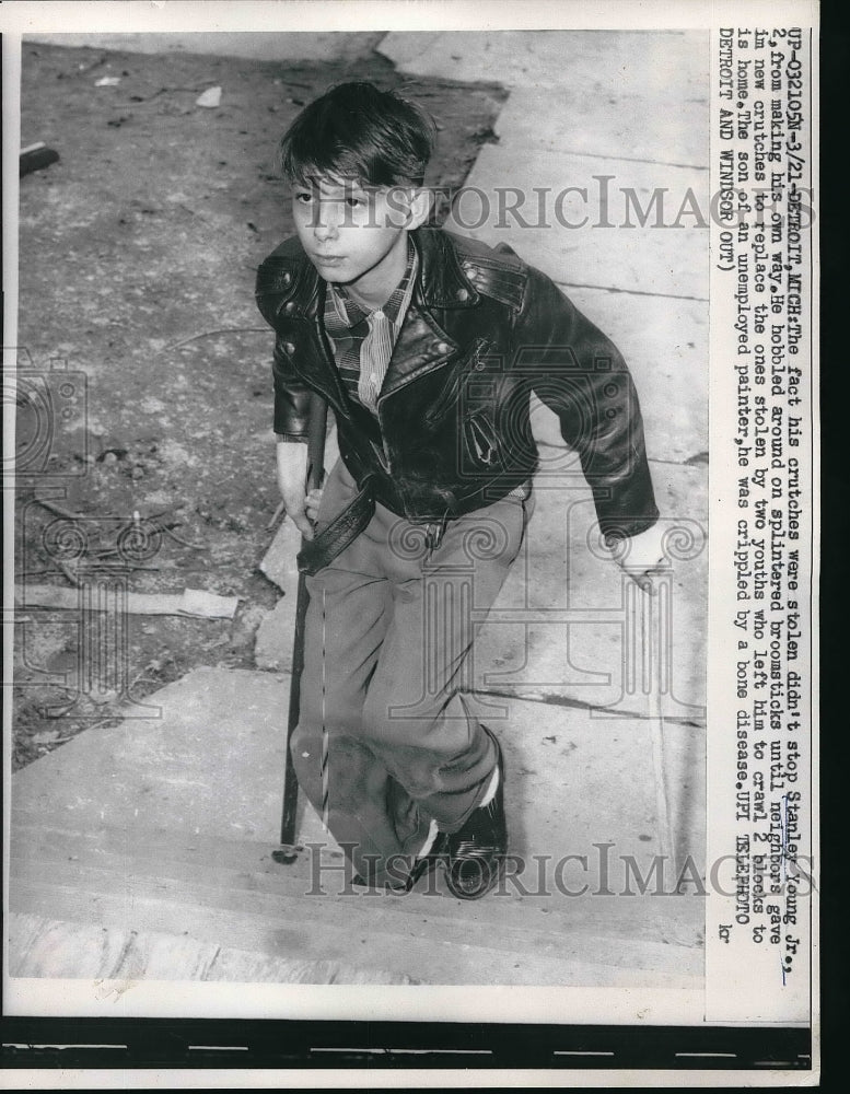 1959 Press Photo Detroit Michigan Stanley Young Jr. - neb14890 - Historic Images