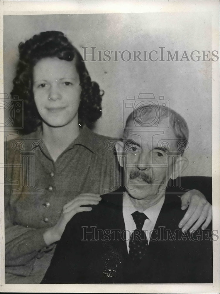 1940 Press Photo Frank Hibbard And Daughter Betty Jane Bowman-Historic Images