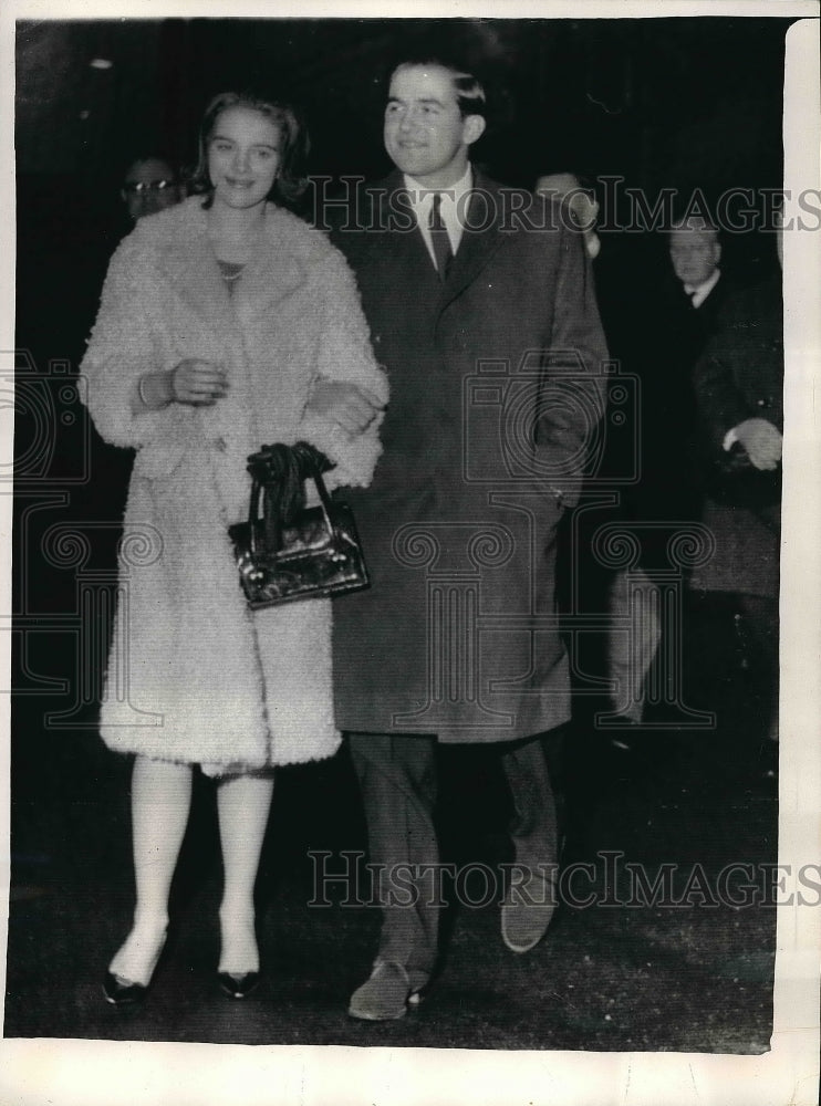 1963 Press Photo Crown Prince Cosntantine and Denmark&#39;s Princess Anne Marie-Historic Images