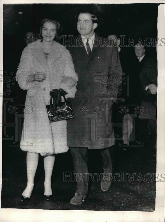 1963 Press Photo Crown Prince Cosntantine and Denmark's Princess Anne Marie-Historic Images