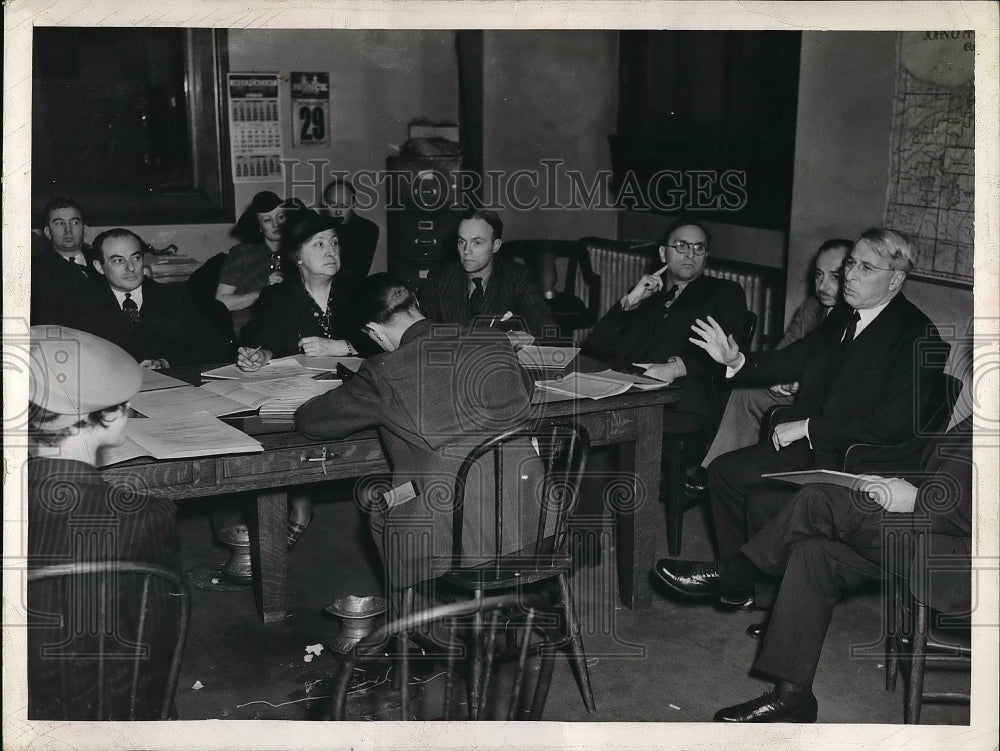 1939 Press Photo Greater Cleveland Committee For Construction Of Main Ave Bridge - Historic Images