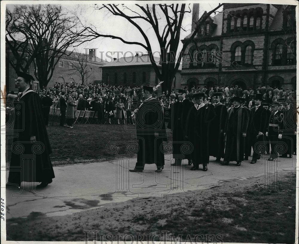 1940 Press Photo Brown University Celebrates University Hall Reconstruction-Historic Images