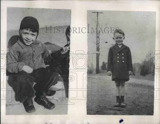 1946 Press Photo Francis Piscitello & Barkley W. Glaven, Young Knife Victims - Historic Images