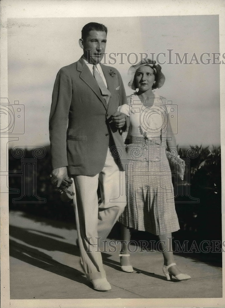 1932 Press Photo Miss Renee Richards and Samuel Smith in Cuba-Historic Images