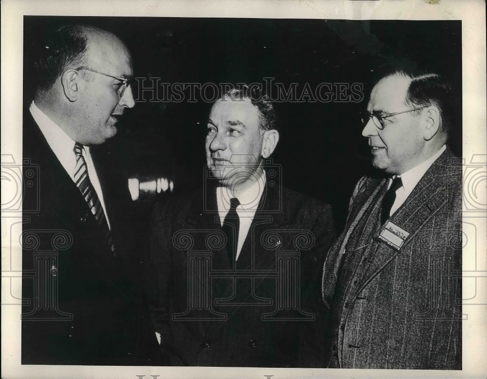 1949 Press Photo Rep. Leonard W. Hall, Rep. Charles Halleck, G. G. Garbielson - Historic Images