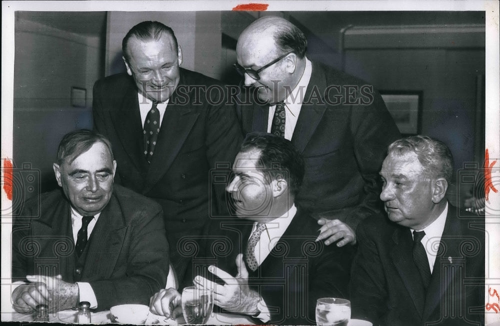 1955 Press Photo GOP Congressional Leaders Meet At White House With - Historic Images