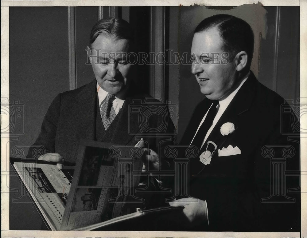 1936 Press Photo Grand Exalted Ruler James Hallihan Gov. David Sholtz Florida - Historic Images