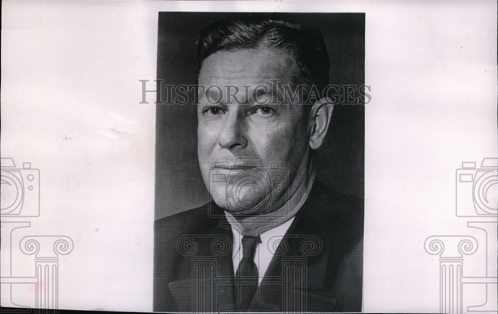 1955 Press Photo Capt. Roy Lee Johnson USS Forrestal - Historic Images