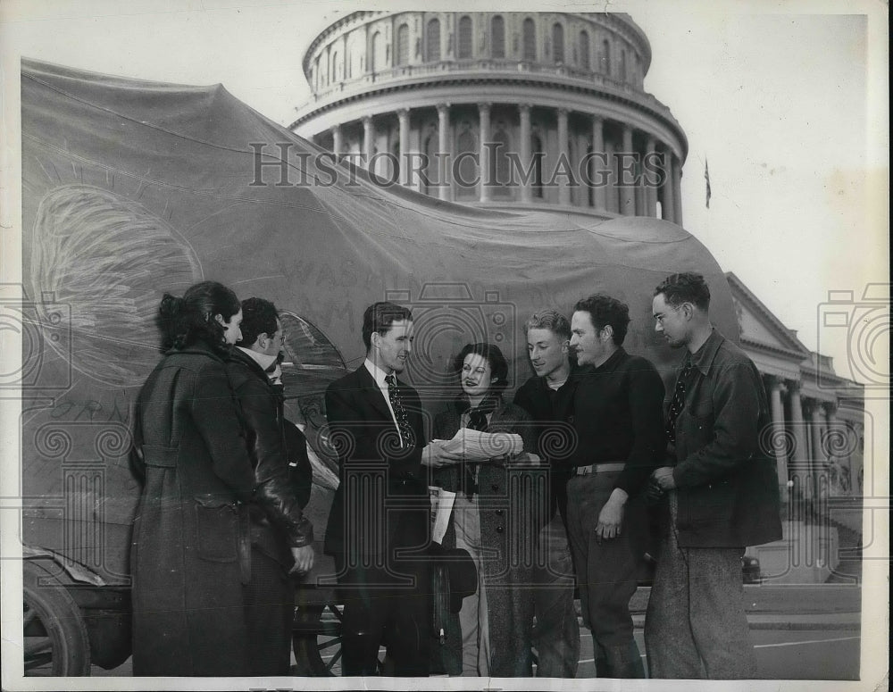 1937 Press Photo Natl Youth pilgramage to D.C. S Marks,N Bregman,R Spitzer - Historic Images
