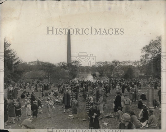 1928 Press Photo Children on White House lawn for Annual Easter Egg Roll - Historic Images