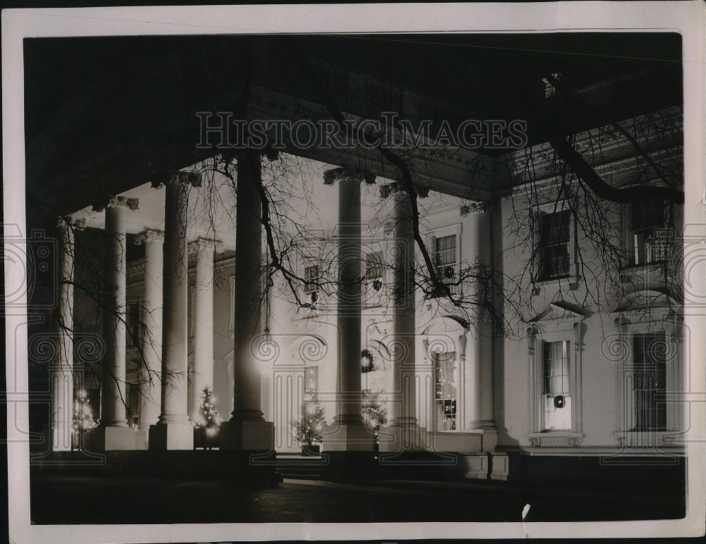 1936 Press Photo D.C.White House decorated for Christmas . - neb16319 - Historic Images