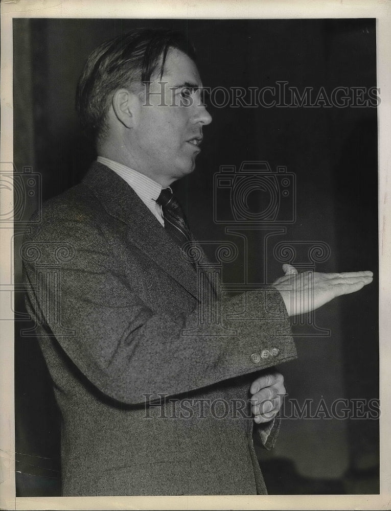 1936 Press Photo Secretary of Agriculture Henry A Wallace in New York - Historic Images