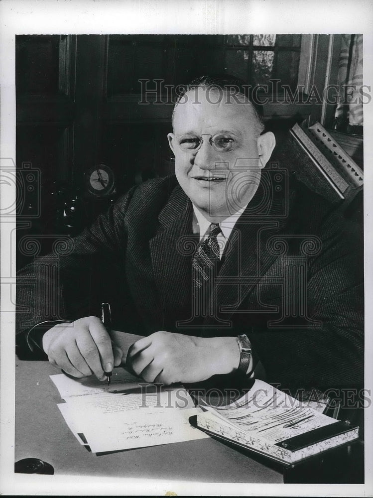 1941 Press Photo Luther Haarr Philadelphia City Treasurer-Historic Images