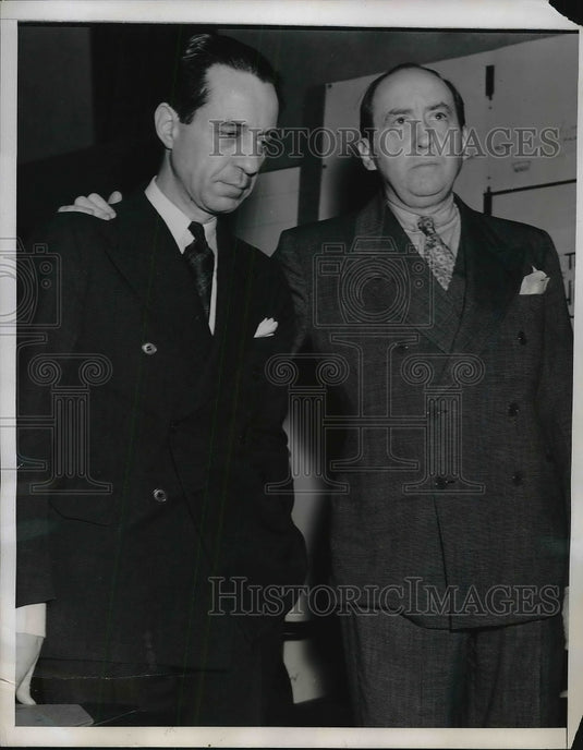 1938 Paul A Wright Guilty of Manslaughter with Atty. Jerry Geisler - Historic Images
