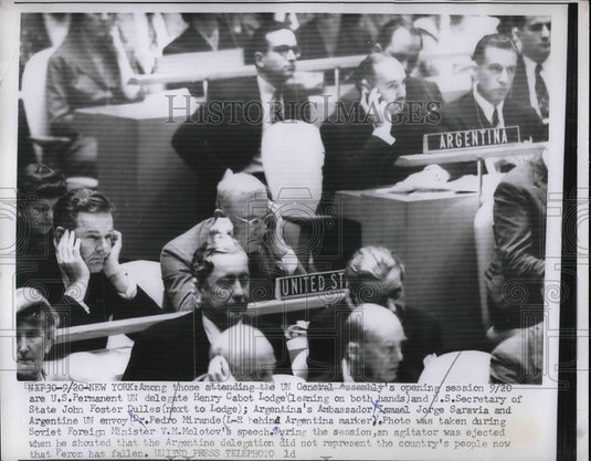 1955 Press Photo U.S. Ambassador to United Nations Henry Cabot Lodge Jr - Historic Images