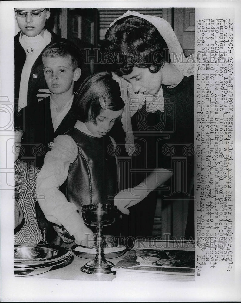 1968 Press Photo Seabrook, Tx , wife of Apollo 8 astronaut William Anders - Historic Images