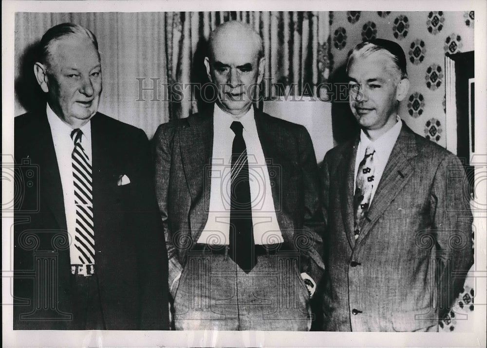 1952 Press Photo C.I.O. President Philip Murray, Joseph Larkin, John Morse - Historic Images