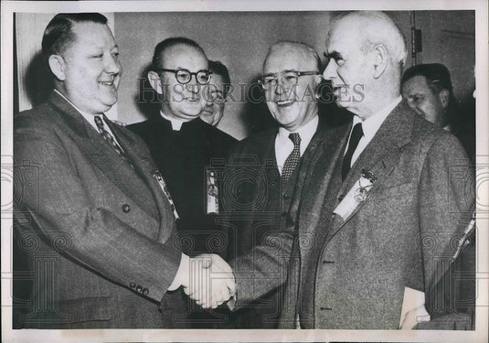 1952 Press Photo Phil Murray, CIO President, Harry Boyer, Labor Leader - Historic Images