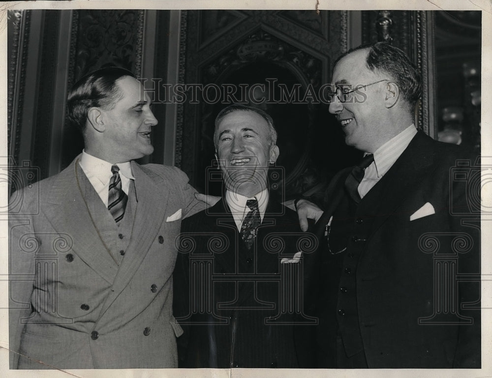 1938 Press Photo Sen. Sherman Minton, Sen. J. Byrnes, Sen. L. Schellenbach - Historic Images